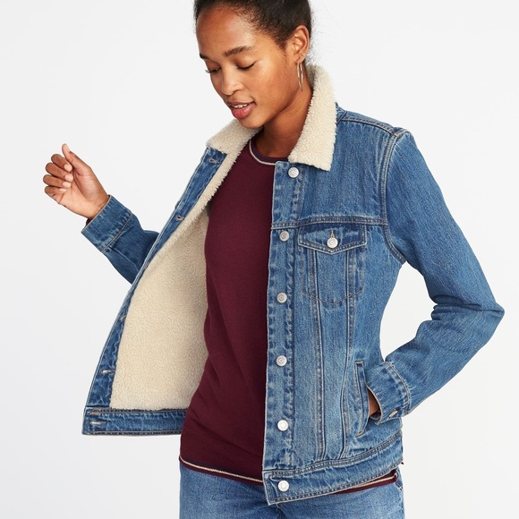 Retro Sherpa Jean Jacket Trucker, Sz Small - Picture 3 of 8